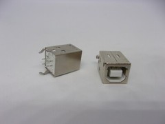 2 Pcs Pack Square USB Socket Jack Type B 180 Degrees Printer Port Female 4 Pins