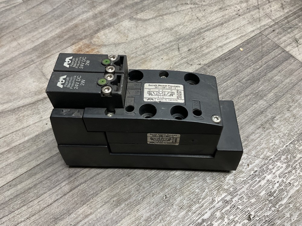 REXROTH 261-108-150-0 THREE WAY SOLENOID VALVE 24VDC #312M11