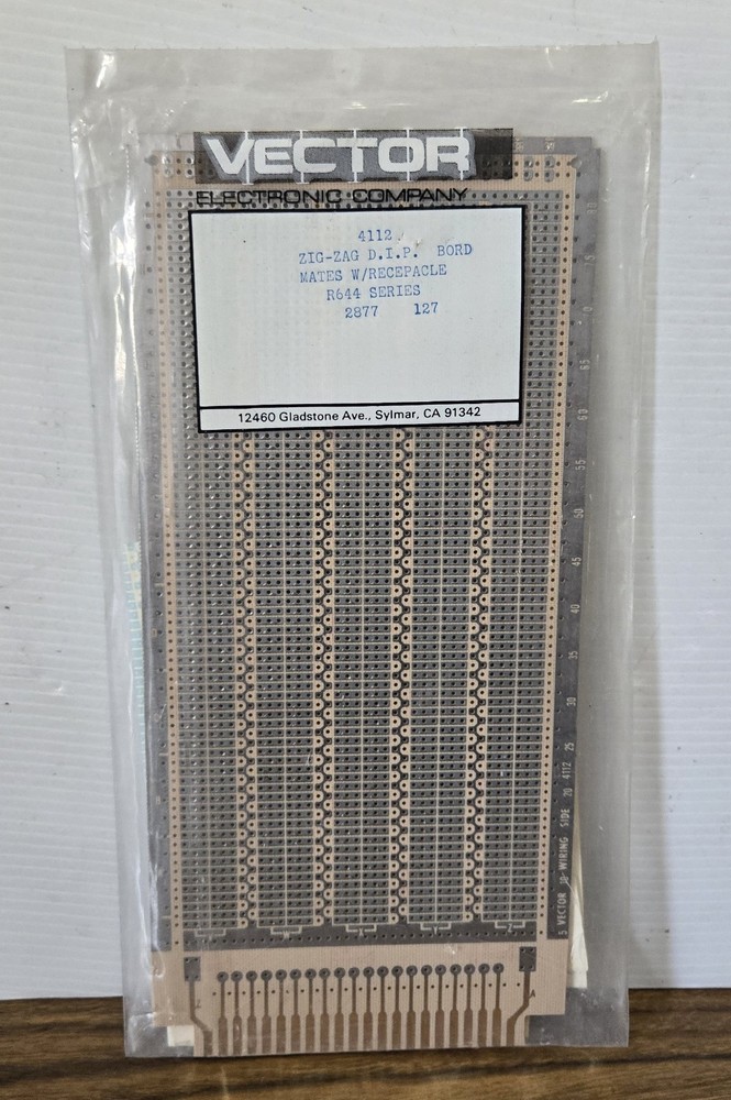 NEW Vector Electronics 4112 Zig-Zag D.I.P. Bord R644