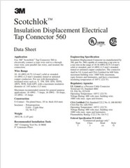 3M Scotchlok 560 Insulation Displacement Electrical Tap Connectors, 50 pack NEW