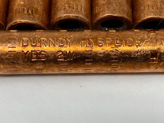 Burndy YDS2W HYSPLICE 2SOL Copper Full Tension Splice #2 AWG Die 163 Lot of 25