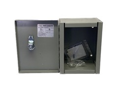 NEW Wiegmann 6”x 8”x4” Carbon Steel Type 1 Gray Electrical Enclosure N1C060804