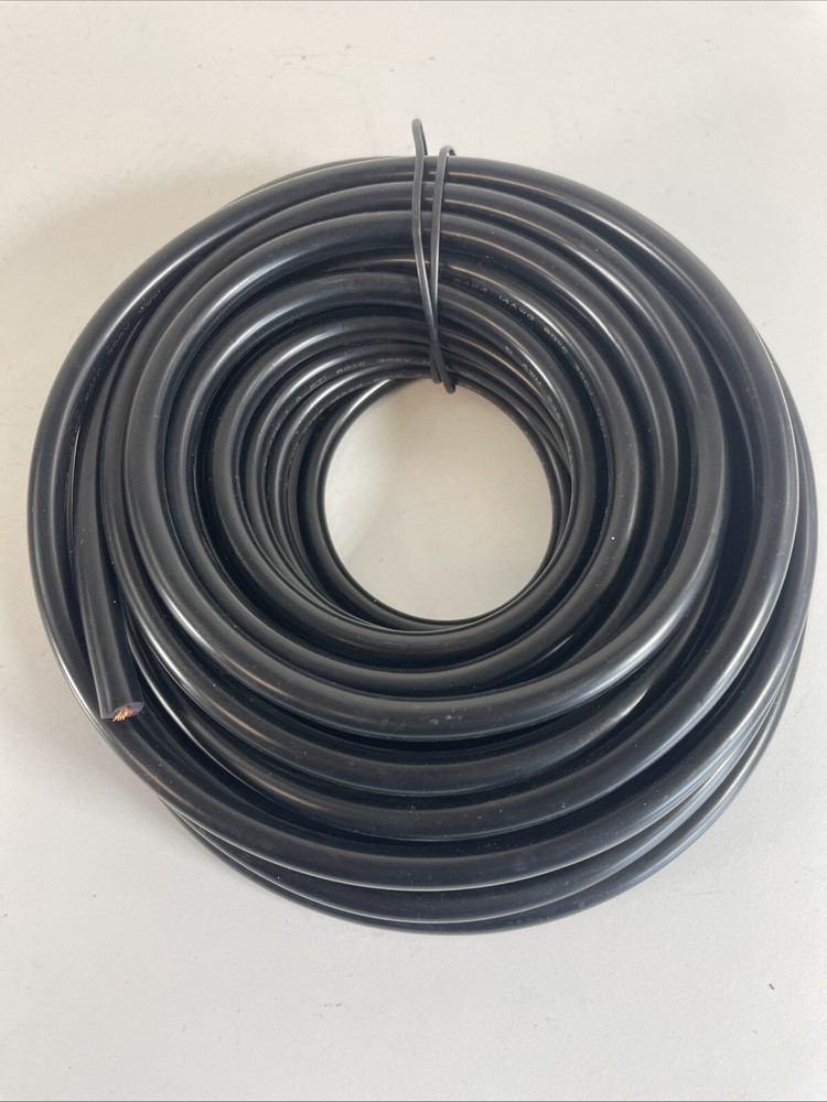 WIRE AWM Style 2464, 300v, 80 C 14 AWG, 2 conductor, 32 Feet black