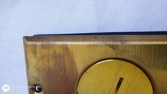 BRASS PLATE FLOOR RECEPTACLE ARROWHART 15A 125V 2P 3W GRD BRUSH STAIN READ DESC