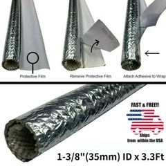 35mm ID Self-wrap Heat Shield Sleeve Thermal Reflective for Cable Wire Hose 1M
