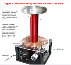 BTC40: 36″ Inch + Spark Tesla Lighting Generator (Paper Plans)