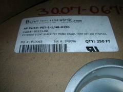 BUYHEATSHRINK BS125-BK, Expand. Braid Cable, Black, 1-1/4″ Heat Set, 250/ft, NOS