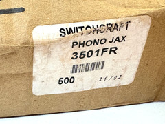 1pcs Switchcraft 3501FR RCA Phono Jack – Rear Mount, Red Insulator, USA Made