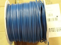 12 -SOLID 500 FT. N.E.C. STD. THHN or THWN 600 VOLT BLU BUILDING WIRE FULL SPOOL
