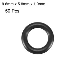 50pc Black Nitrile Butadiene Rubber NBR O-Ring 5.8mm Inner Dia 1.9mm Width