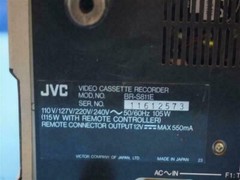 JVC Hi-Fi BR-S811E BRS811E Editing Recorder 105W 110V/127V 220/240V 50/60Hz