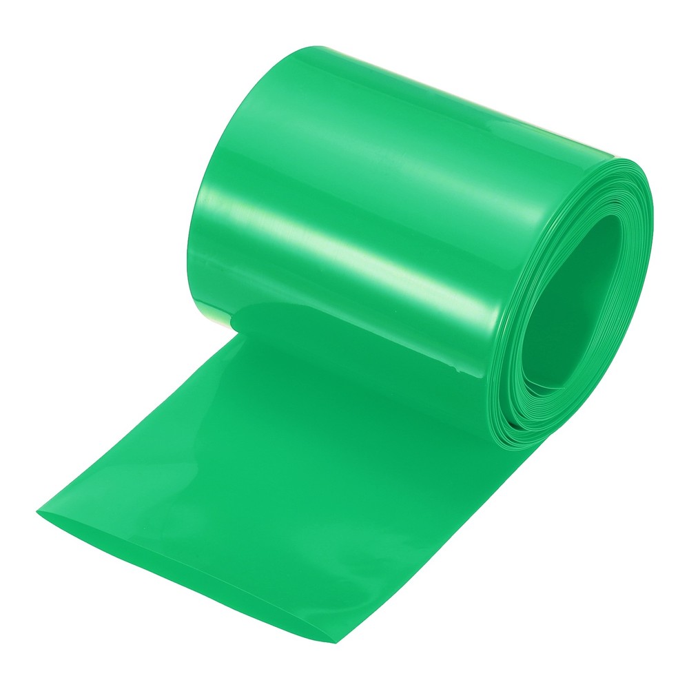 Battery Wrap 80mm Flat 18ft PVC Heat Shrink Tube Wraps Green