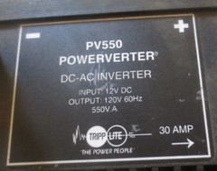 Vintage Tripp Lite Powerverter DC-AC Inverter model PV550