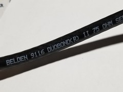 Belden 9116 18awg General Purpose BCCS RG-6/U Coaxial Cable RG6 CATV Black/100ft
