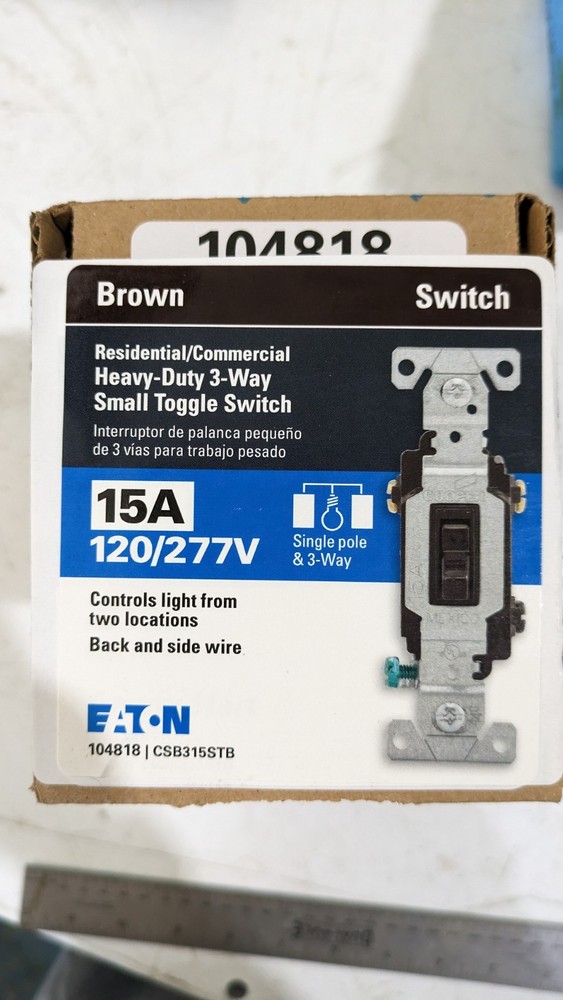 EATON 104818 | CSB315STB TOGGLE SWITCH (1 BOX OF 10)