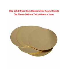H62 Solid Brass Discs Blanks Metal Round Sheets Dia 50mm-200mm Thick 0.8mm～3mm