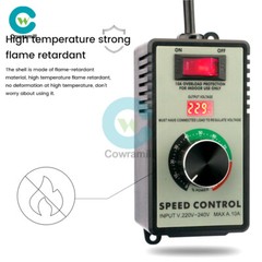4000W Electronic Voltage Regulator Stepless AC Motor Speed Controller 110V/220V