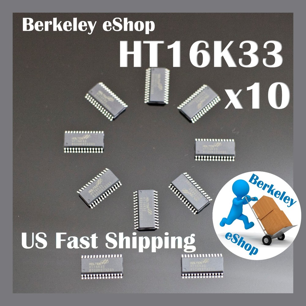 [California] HT16K33 SOIC-28 RAM Mapping 16*8 LED Controller Driver 10 pc