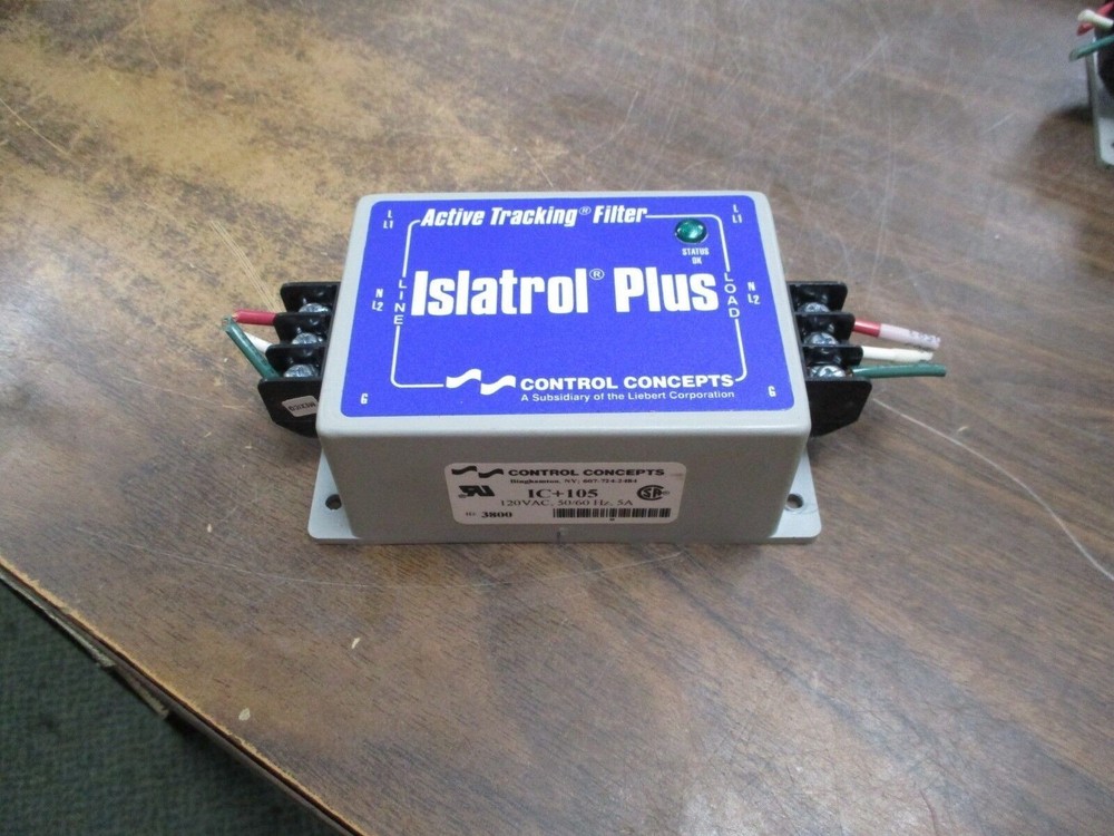 Control Concepts Islatrol Active Tracking Filter IC+105 120V 5A 50/60Hz Used