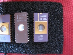 vintage INTEL Gold Cap Lot Microprocessor EPROM Chips
