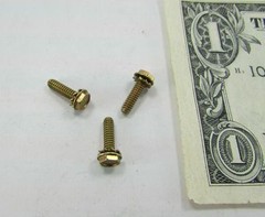 Lot 100 Hex Head #4-40 x 7/16″ Chromate Machine Screws, Captive Star Lock Washer