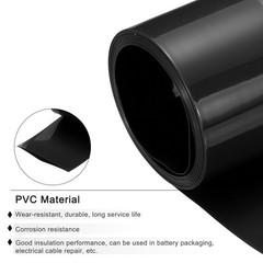 Battery Wrap Heat Shrink Tubing 35mm Dia 55mm Flat 8 Feet Black