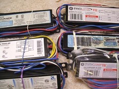 6 ELECTRONIC BALLASTS 2P59 T8, 2P60 T12, 2P28T5 RETIRED ELECTRICIAN