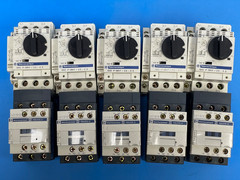 Lot Of 5 Telemecanique GV2-P08H7 2.5-4A Motor Circuit Breaker w/ LC1D12 25A