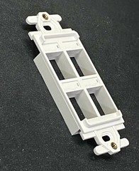 MOLEX WDP-00004-02 4-PORT WALL FACEPLATE WHITE (LOT OF 10) DECORATOR *FREE SHIP*