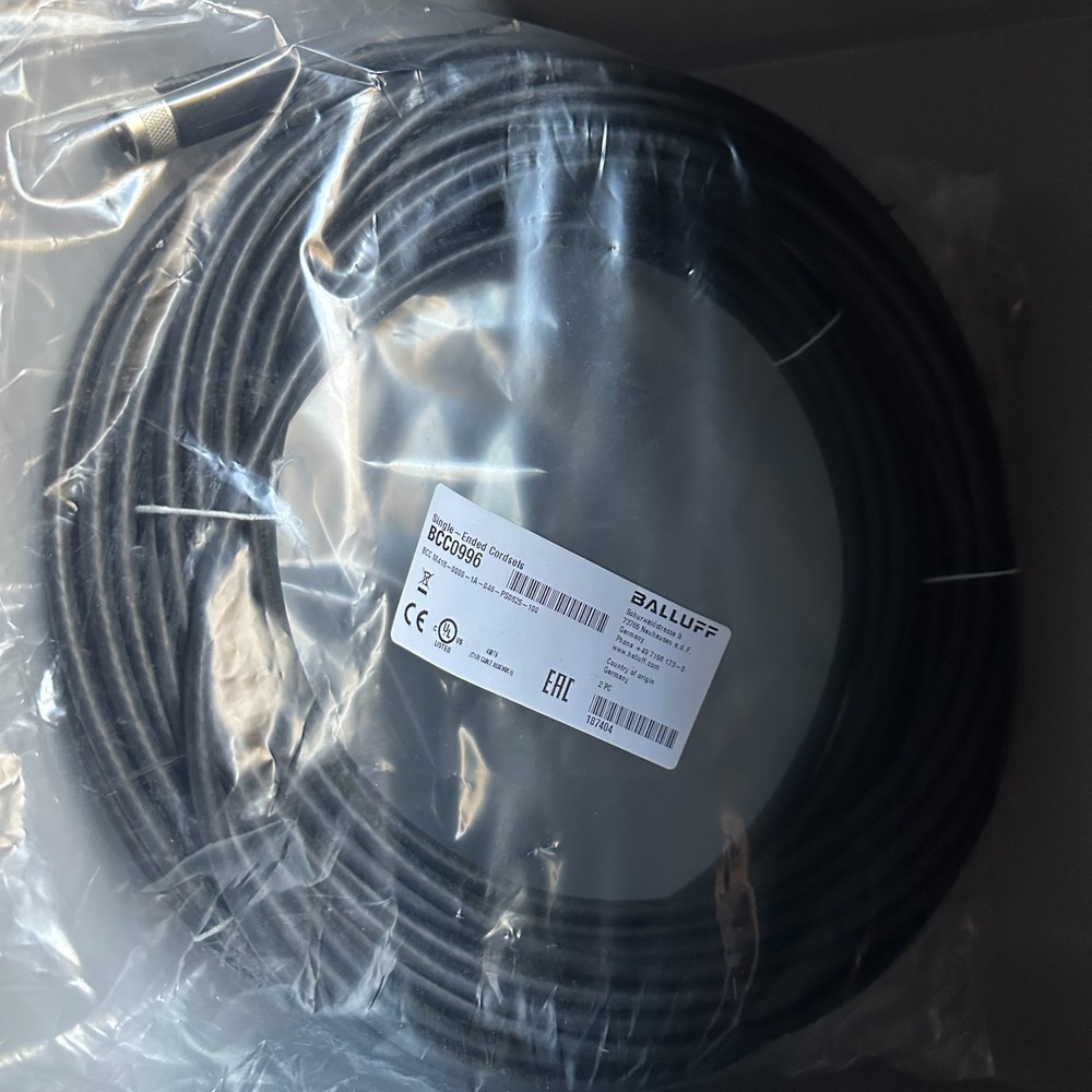 2 BALLUFF BCC0996 SINGLE ENDED CORDSET SENSOR CABLE M12x1-Female straight 8-pin