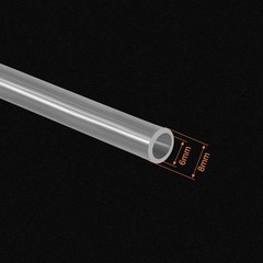 Transparent silicone tube, 6mm ID 8mm OD 8 feet, silicone hose