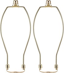 9 Inch Lamp Harp Kit Polished Brass 3/8 Inch Saddle Base Holes Light Duty Lamp