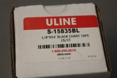 NEW ULINE S-15835BL 1/8X54 BLACK CHART TAPE