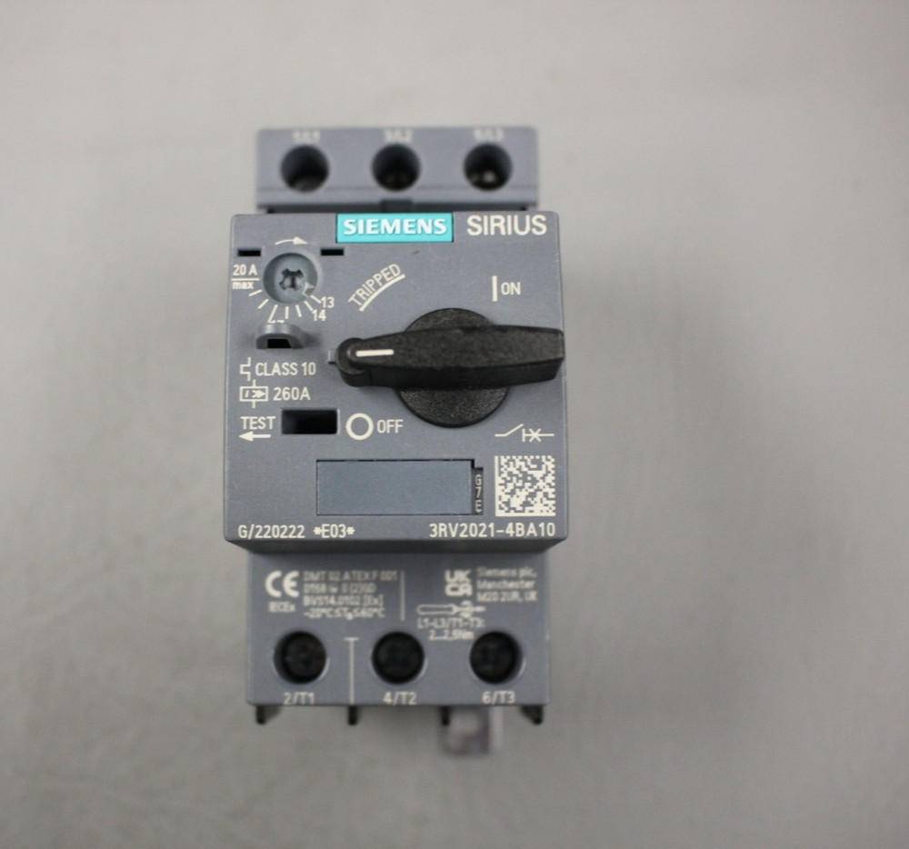 UNUSED SIEMENS SIRIUS SRV2021-4BA10 MOTOR STARTER CIRCUIT BREAKER