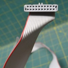 Used Flat Ribbon Cable with Connectors Attached -About 5.5 Feet-