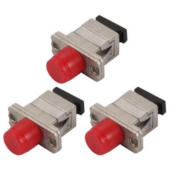 3Pcs FC/SC Fiber Cable Optical Optic Convert Coupling Connector Adapter