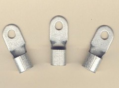 10 Bare RING Lug Brazed Barrel Terminal Connectors #2 Wire AWG 1/4″ Stud USA