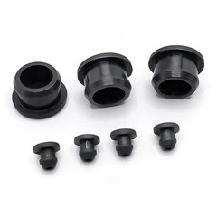 Black 2.5-60.6mm Silicone Rubber Snap-On Hole Plug Blanking Seal Bung Pipe Tube