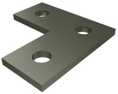 Power-Strut PS-718-ZD, 3-1/2″ x 3-1/2″, 9/16″ Hole, 3-Hole, Angle Fitting, 1pc