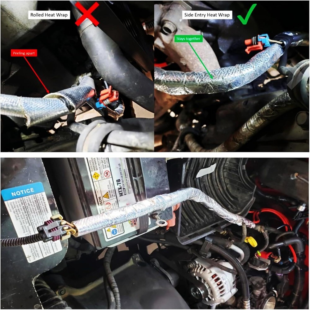 Self-wrap Aluminum Heat Shield Sleeve Thermal Reflective for Hoses Wires Cables