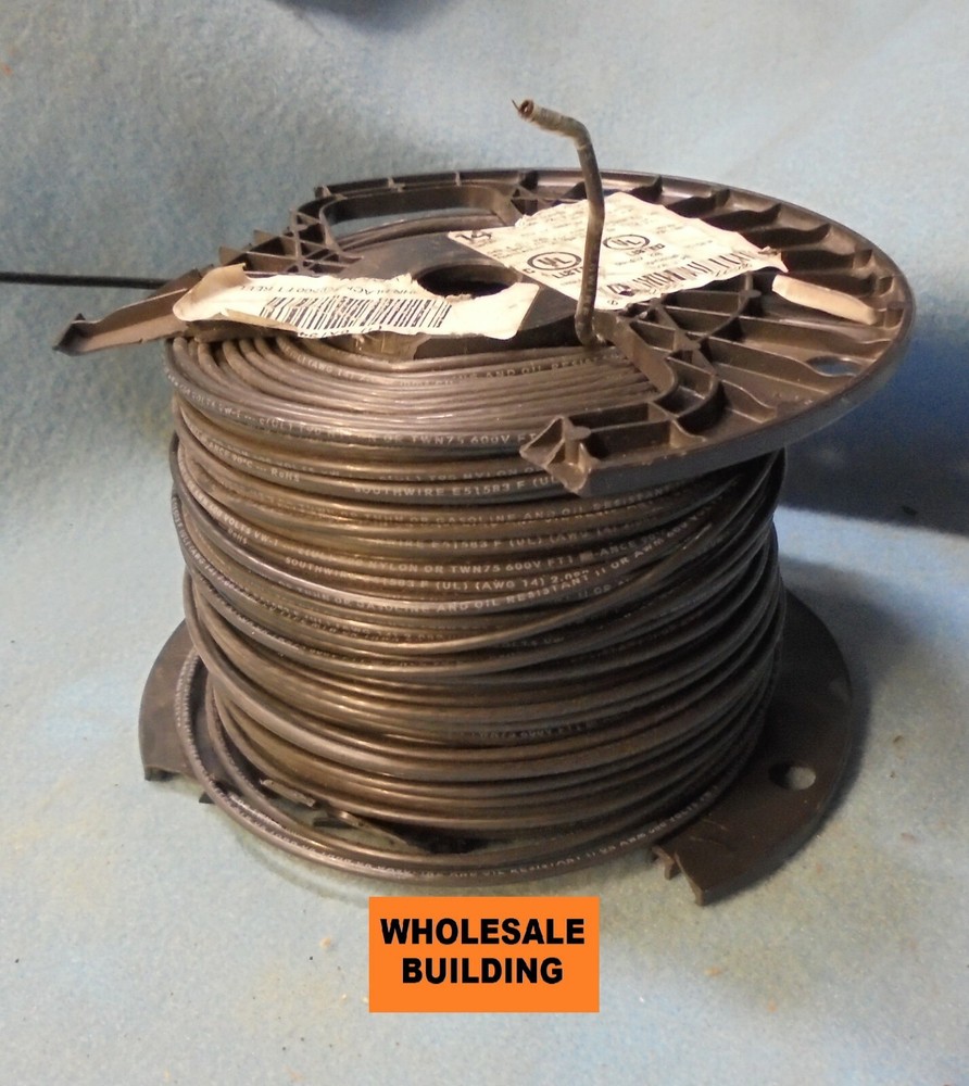 SOUTHWIRE MACHINE TOOL WIRE E51583F 14 AWG 600V LENGTH: 350 FT BLACK