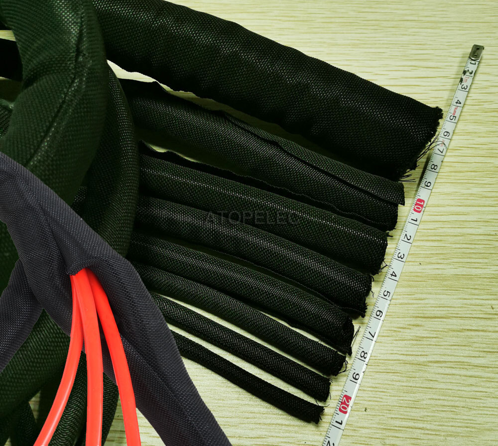 5M Self-Closing Split Braided Expandable Sleeving Loom Wrap Wire Cable Sheath