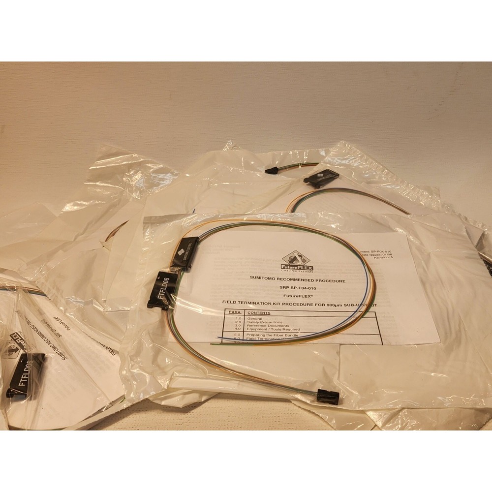 Lot/10 Sumitomo Future Flex 6 Fiber Field Termination Kit Ftfld06 SRP SP-F04-010