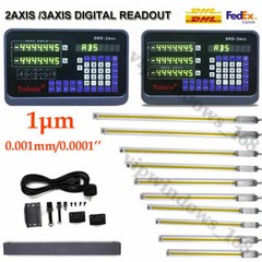 2/3/Axis Digital Readout LCD TTL 1um Linear Glass Scale DRO Display CNC Milling