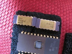 vintage INTEL Gold Cap Lot Microprocessor EPROM Chips