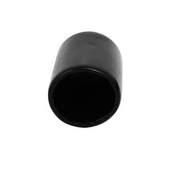 11mm Inner Dia Rubber Hose End Cap Screw Thread Protector Cover Black 50pcs