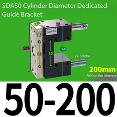 Cylinder Guide Bracket 32/40/50 for Fixing The Rack Extension Rod Accessory
