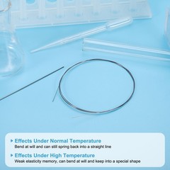 33 Feet Shape Memory Pre-trained Wire, 0.8mm Elastic Spring Steel Wire