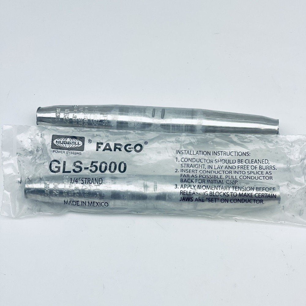 LOT OF 2 HUBBELL FARGO 1/4 GLS-5000 STRAND WIRE RANGE-.240-.253 – 6.40″ X .90″