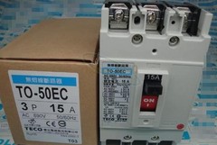1PCS NEW TECO TO-50EC 3P 15A Fusion-free circuit breaker Expedited Shipping